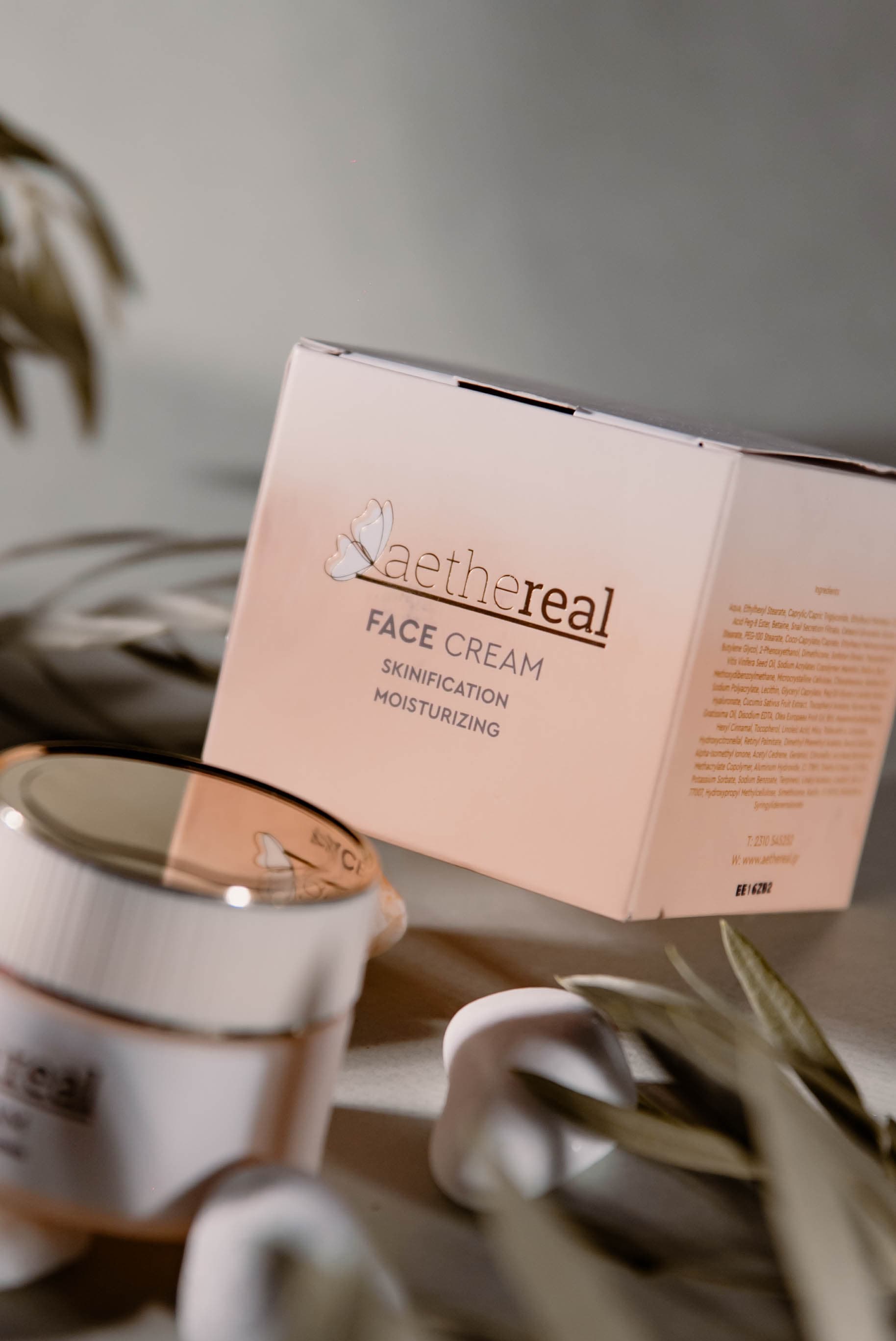 Aethereal face cream packaging mockup